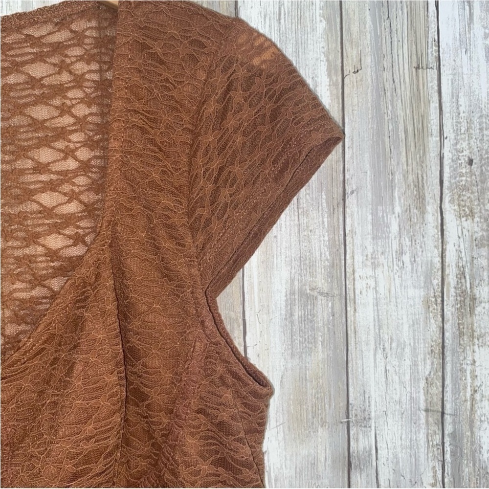 NWT Wild Fable Brown Lace Bustier Top - Picture 3 of 6